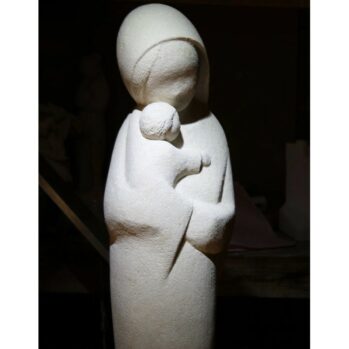 Statue de Vierge à l’enfant de tendresse 1 mètre