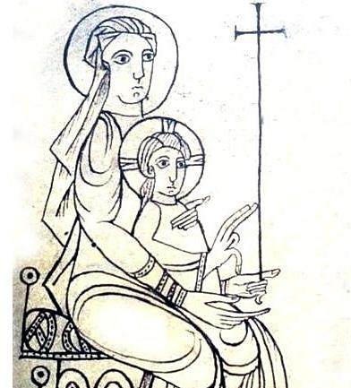 statue aleaume vierge à l'enfant romane histoire moyen-age