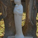 vierge tendresse statue pierre image photo statut sculteur