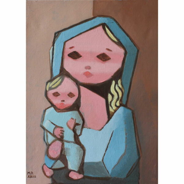 peinture vierge marie avec l'enfant tableau