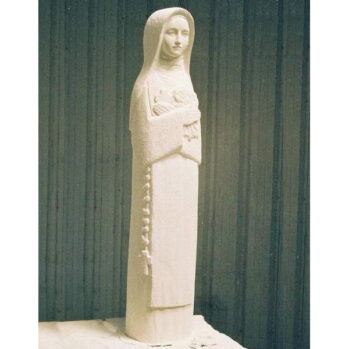 Statue de sainte Thérèse sculptée en pierre pour église ou chapelle