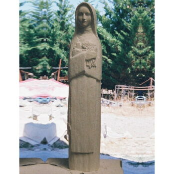 Statue de sainte Thérèse sculptée en pierre pour chapelle