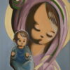 vierge à l'enfant en peinture à l'huile