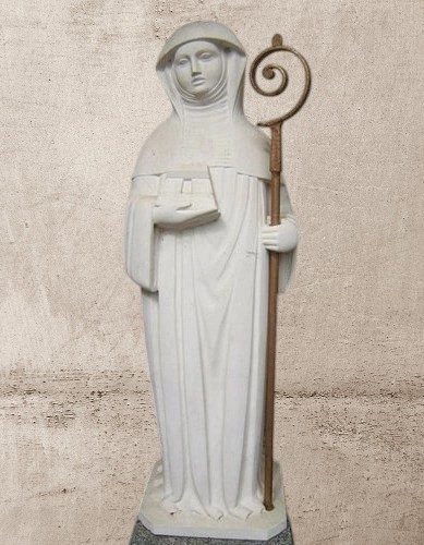 statue en pierre naturelle sainte berthe