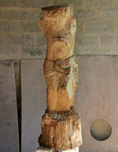 sculpture christ bois accacia