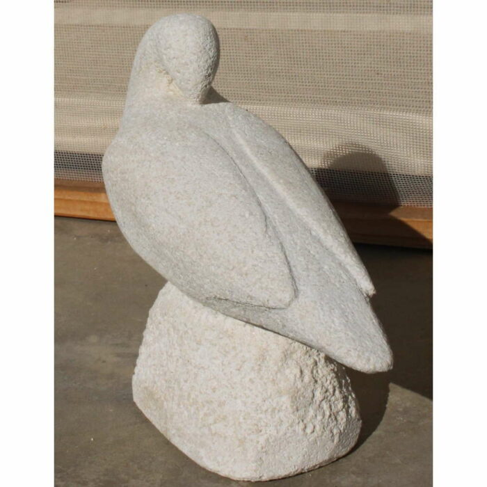 sculpture colombe en pierre piece unique exterieur