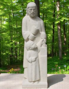 sculpture pierre en cours statue saint joseph