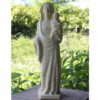 sculpture statue vierge en pierre avec l'enfant exterieur