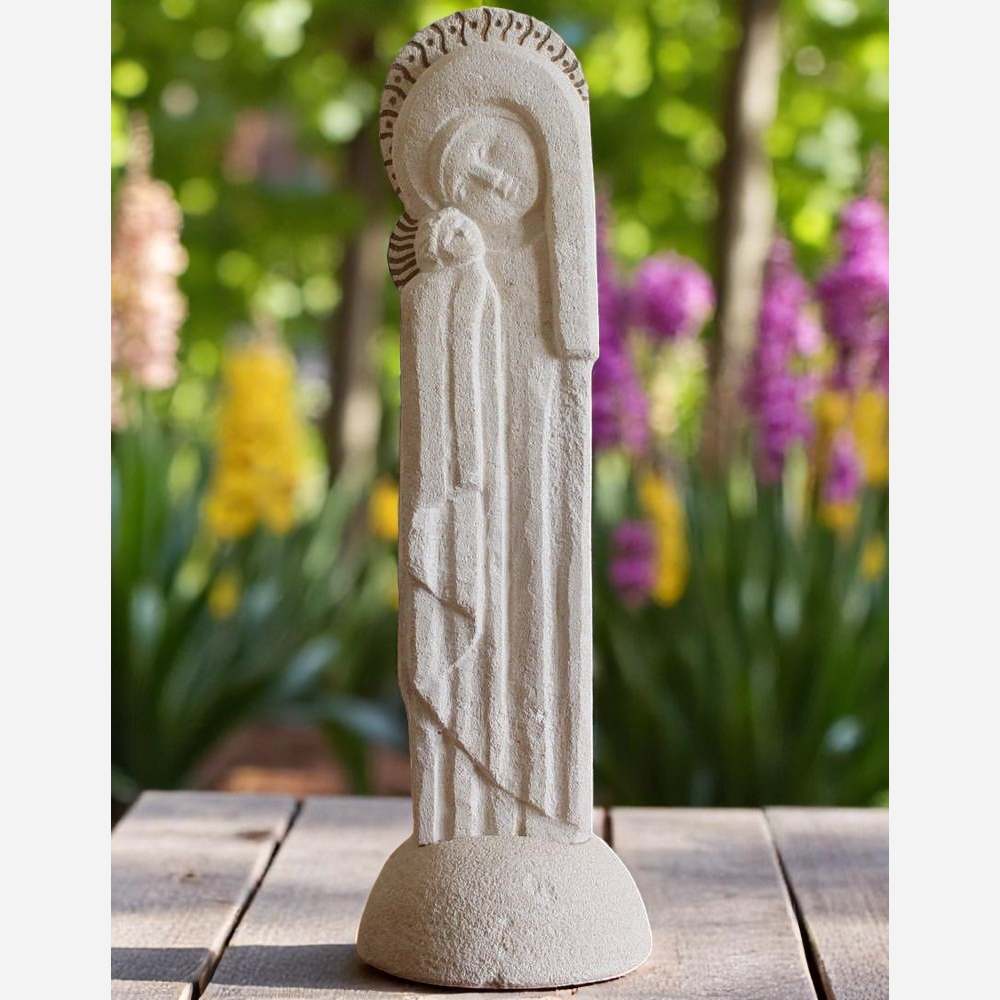 vierge pierre exterieur statue sculpture