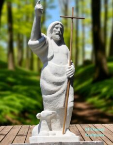 statues de saint jean baptiste pierre exterieur bourgogne