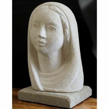 Tête de Vierge Marie en pierre