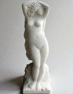 statue femme nue en pierre martin damay