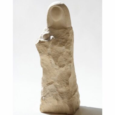Statue Vierge à l’Enfant en pierre de taille – Harmonie entre poli et minéral ref.VP3