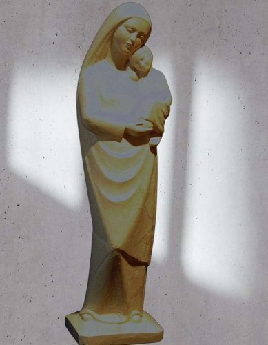 statue vierge en pierre de tendresse