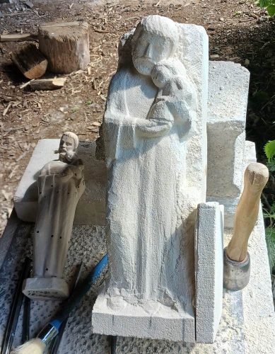 fabrication créer statue en pierre sculpter sculture statut
