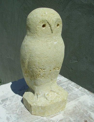 sculpture pierre chouette
