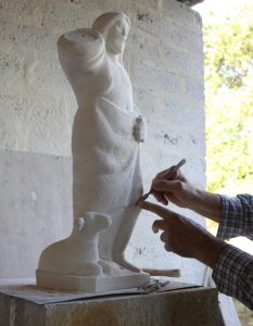 statue jean baptiste pierre exterieur saint religieux