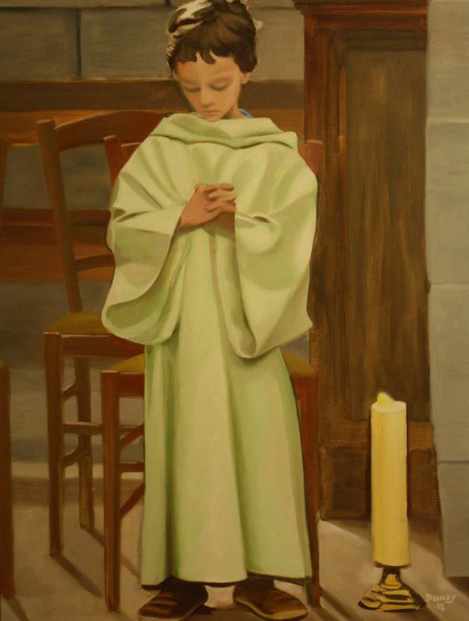 peinture d'un servant d'autel