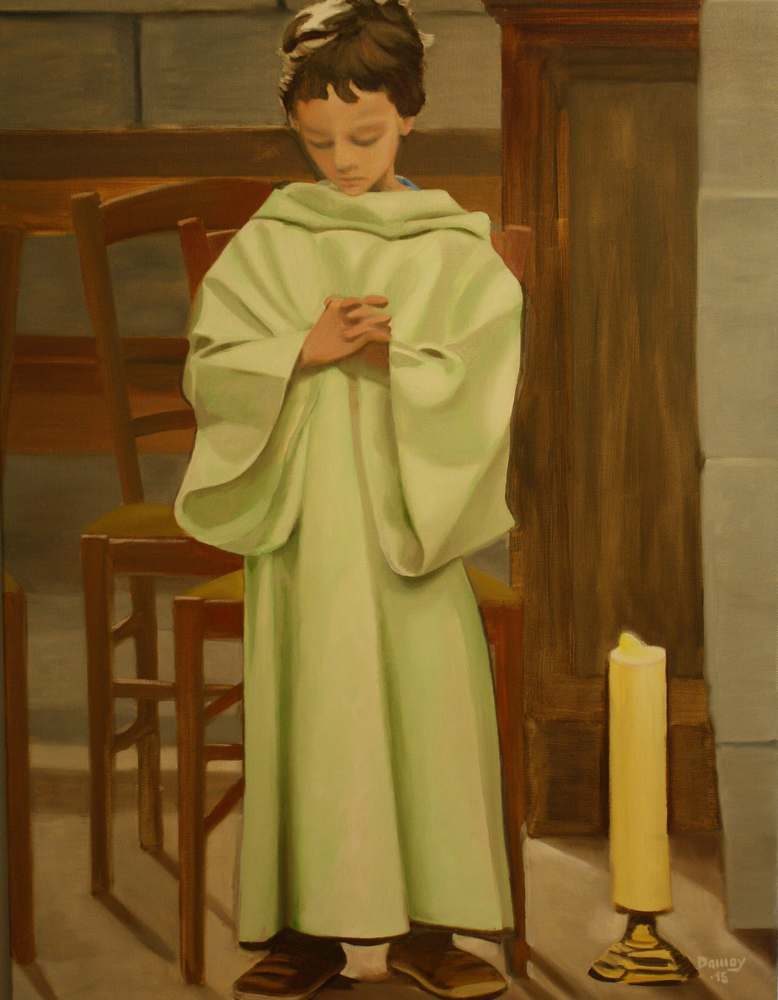 peinture d'un servant d'autel