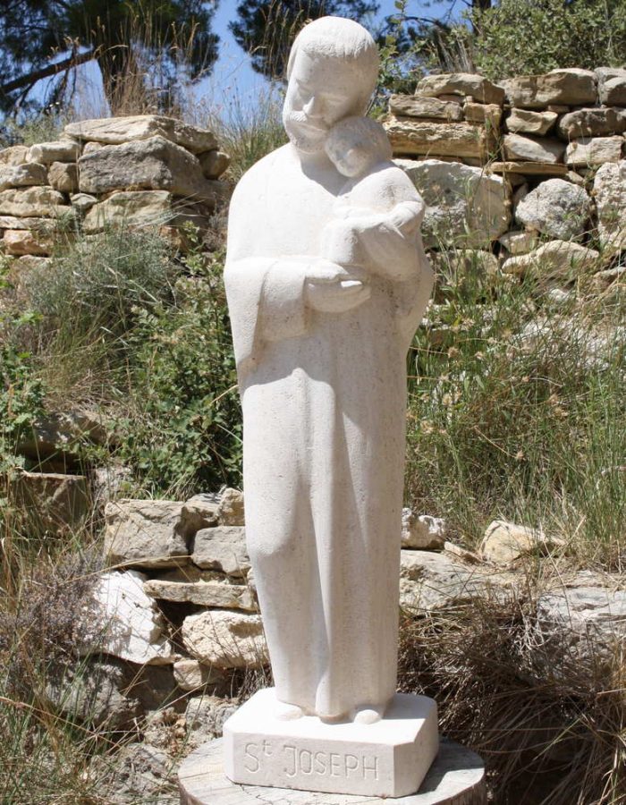 statue de saint Joseph en pierre véritable exterieur