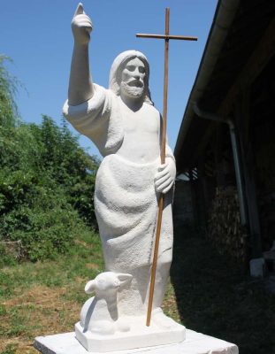 statue jean baptiste pierre exterieur saint religieux