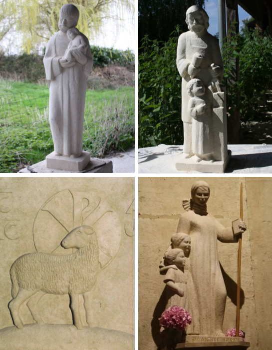 sculpteur artiste pierres sculteur statue statut sacré religieux lyon bourgogne