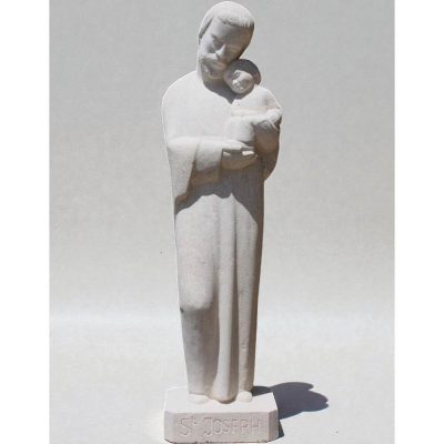 statue de saint Joseph en pierre exterieur