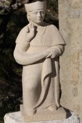 statue statut pierre naturelle sculpture saint religieux