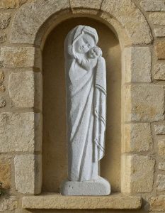 statue sculpture vierge pierre niche exterieur martin damay