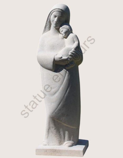 statue de vierge à l'enfant en cours