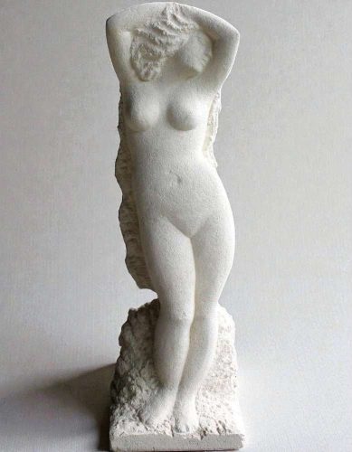 statue femme nue en pierre martin damay