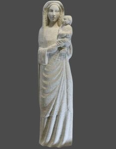 statut religieuse pierre veritable eglise vierge image photo