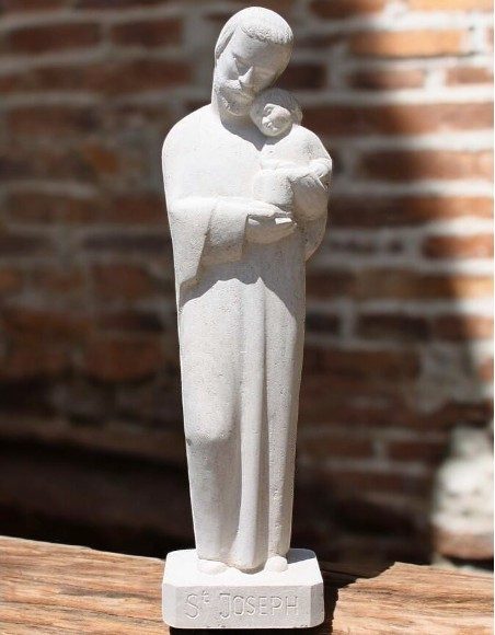 statue de saint en pierre exterieur statut joseph