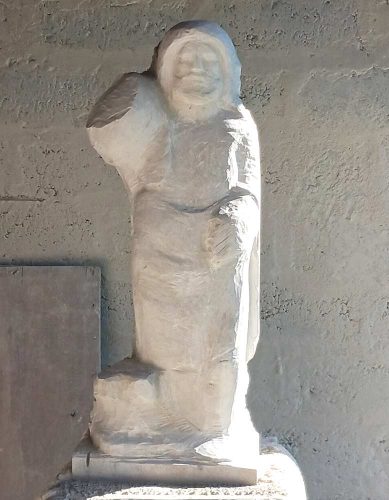 Sculpture de saint Jean-Baptiste en pierre