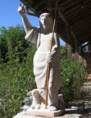 statue jean baptiste pierre exterieur saint religieux