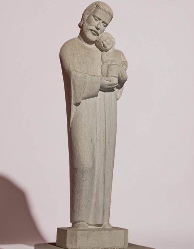 statue de st joseph en pierre eglise saint pothin à lyon