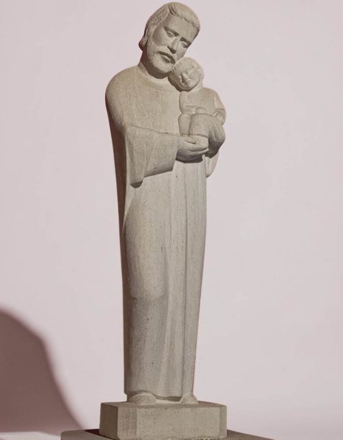 statue de st joseph en pierre eglise saint pothin à lyon