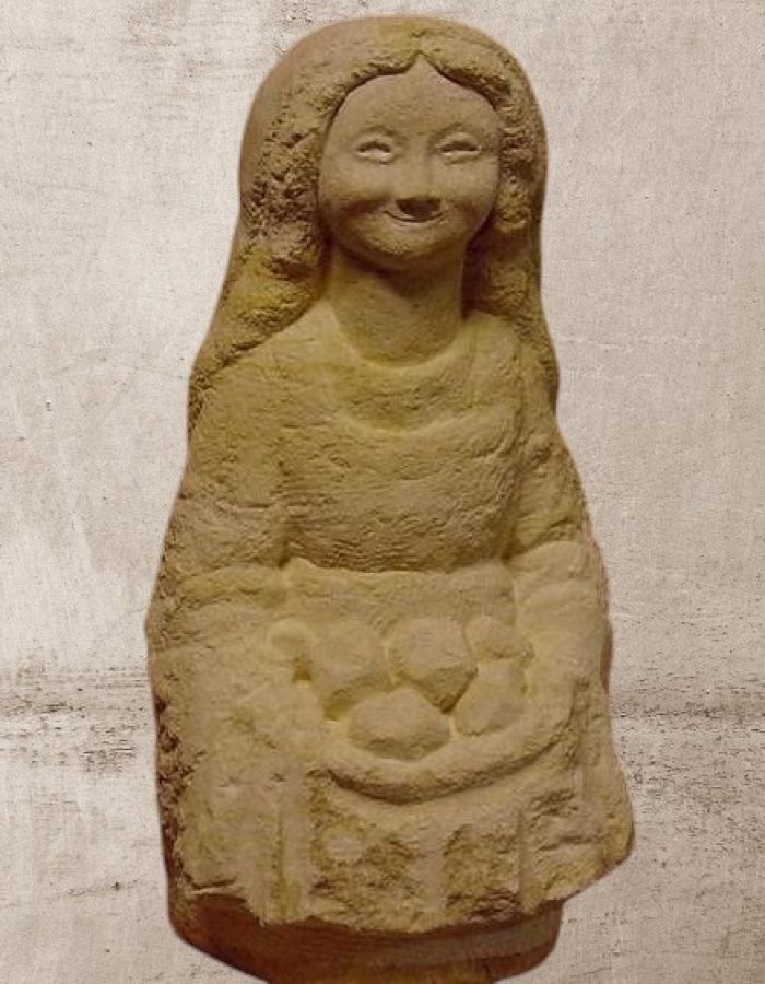 statue de saint emerentienne en pierre martin damay 2025 pour eglise art religieux