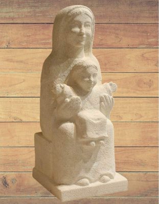 statut statue sainte en pierre sculpture eglise chapelle